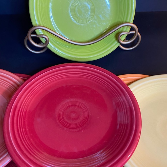 Set Of 6 FIESTA Homer Laughlin 7.25" Salad Plates USA Multicolored - Picture 2 of 4